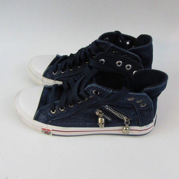 Guoan Star "Sport" Men's size 6 Hi Top Sneakers zipper sides - Picture 2 of 8